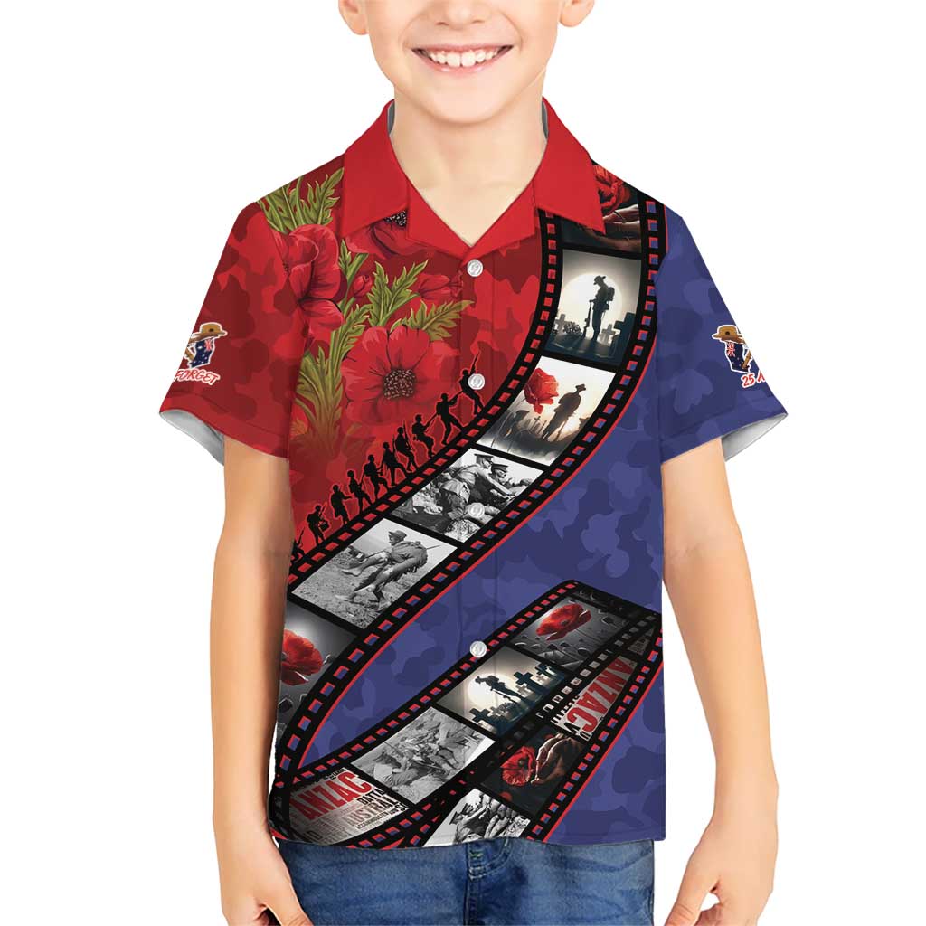 Personalised ANZAC Spirit 1915-2026 Filmstrip Tribute Family Matching Short Sleeve Bodycon Dress and Hawaiian Shirt Lest We Forget 25 April