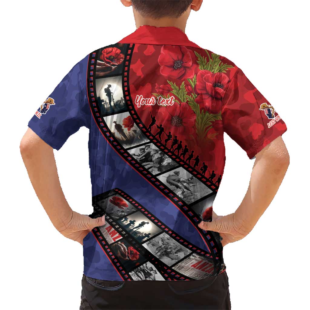 Personalised ANZAC Spirit 1915-2026 Filmstrip Tribute Family Matching Tank Maxi Dress and Hawaiian Shirt Lest We Forget 25 April