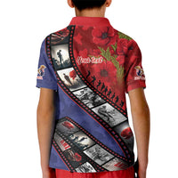 Personalised ANZAC Spirit 1915-2026 Filmstrip Tribute Kid Polo Shirt Lest We Forget 25 April