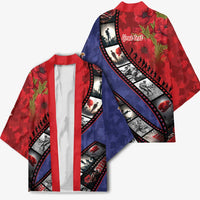 Personalised ANZAC Spirit 1915-2026 Filmstrip Tribute Kimono Lest We Forget 25 April LT9 - Polynesian Pride