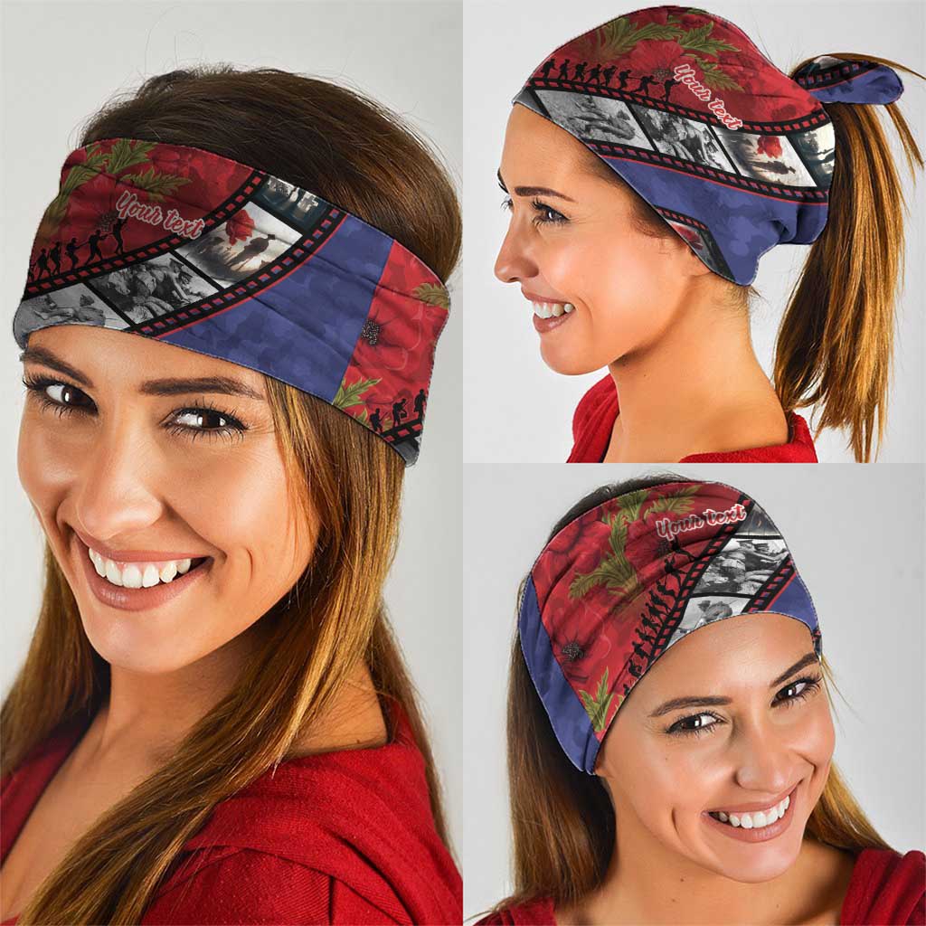 Personalised ANZAC Spirit 1915-2026 Filmstrip Tribute Neck Gaiter Lest We Forget 25 April LT9 - Polynesian Pride