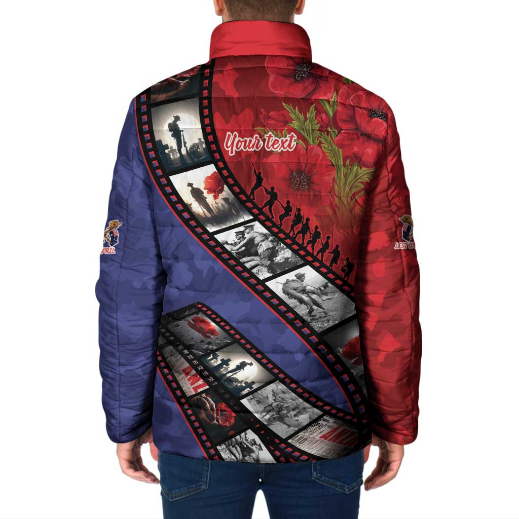 Personalised ANZAC Spirit 1915-2026 Filmstrip Tribute Padded Jacket Lest We Forget 25 April LT9 - Polynesian Pride