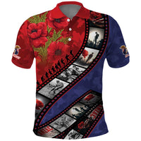 Personalised ANZAC Spirit 1915-2026 Filmstrip Tribute Polo Shirt Lest We Forget 25 April