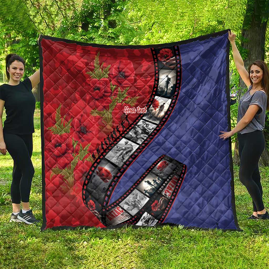 Personalised ANZAC Spirit 1915-2026 Filmstrip Tribute Quilt Lest We Forget 25 April LT9 - Polynesian Pride