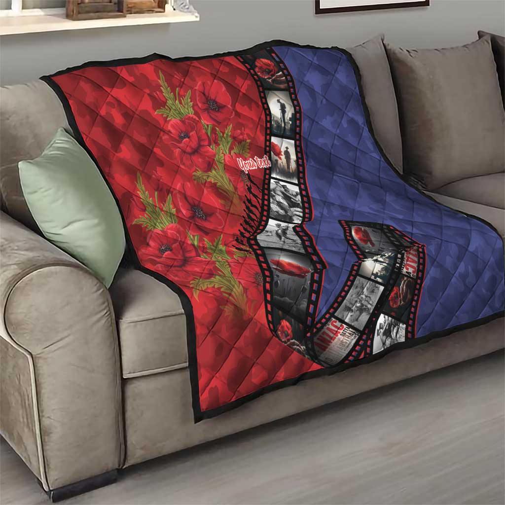 Personalised ANZAC Spirit 1915-2026 Filmstrip Tribute Quilt Lest We Forget 25 April LT9 - Polynesian Pride