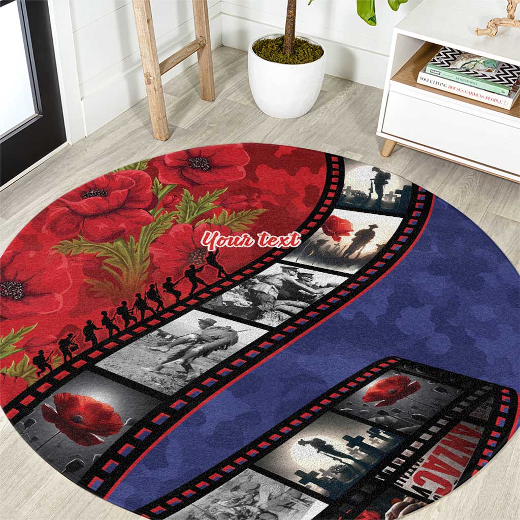 Personalised ANZAC Spirit 1915-2026 Filmstrip Tribute Round Carpet Lest We Forget 25 April