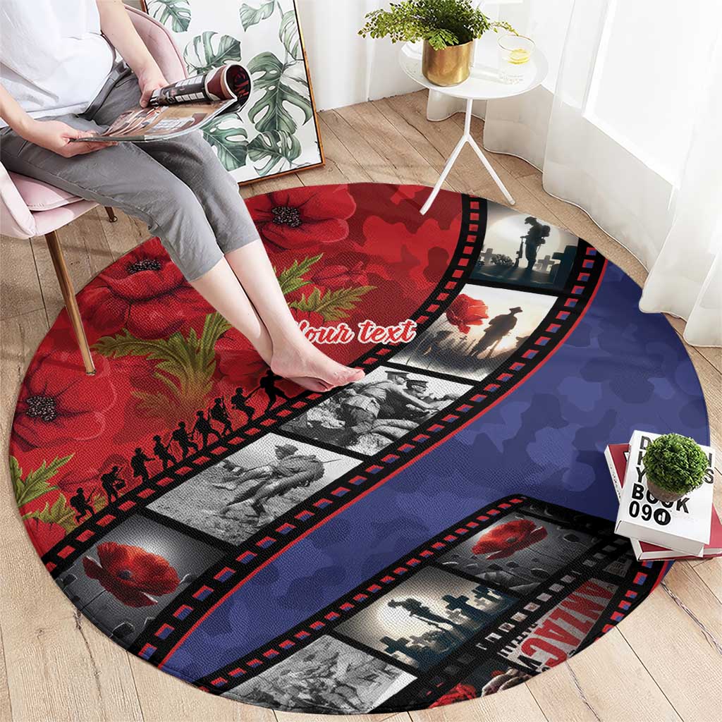 Personalised ANZAC Spirit 1915-2026 Filmstrip Tribute Round Carpet Lest We Forget 25 April