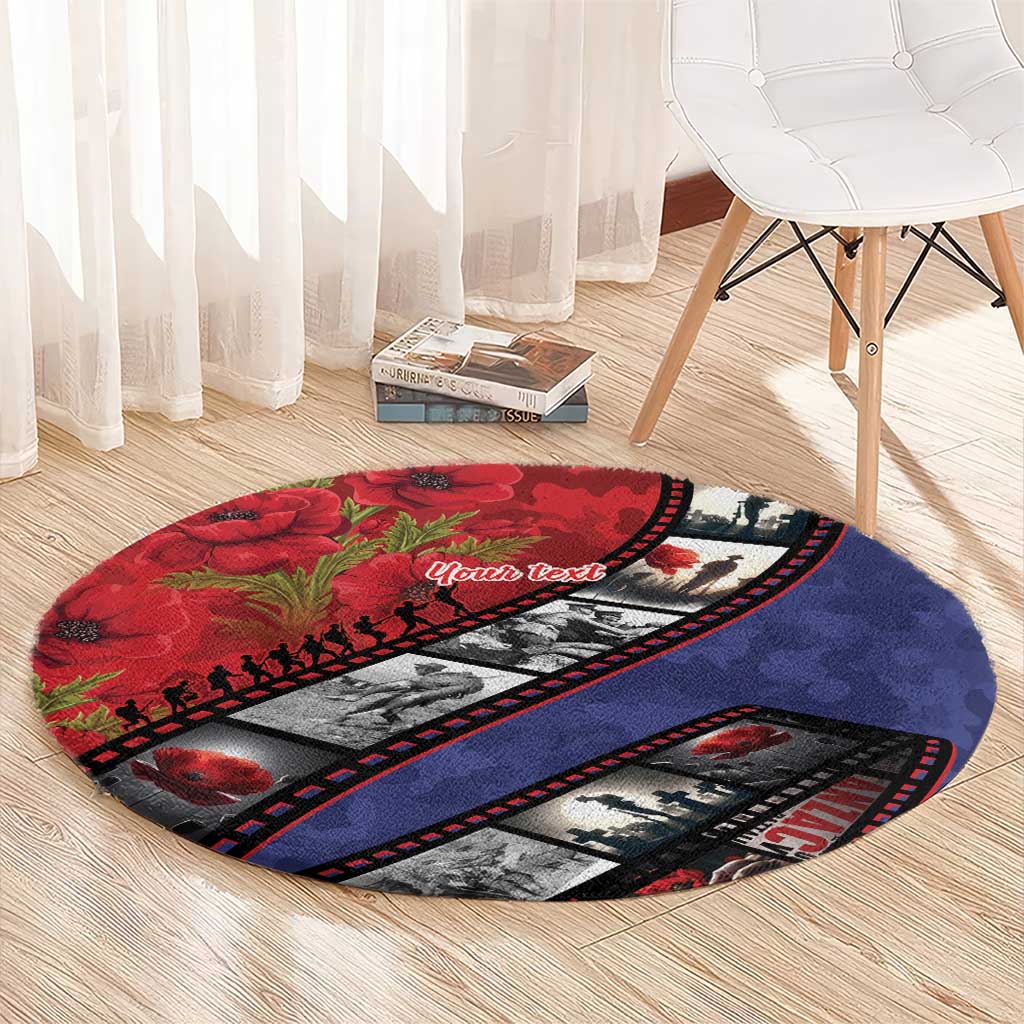 Personalised ANZAC Spirit 1915-2026 Filmstrip Tribute Round Carpet Lest We Forget 25 April