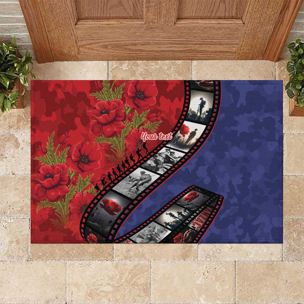 Personalised ANZAC Spirit 1915-2026 Filmstrip Tribute Rubber Doormat Lest We Forget 25 April