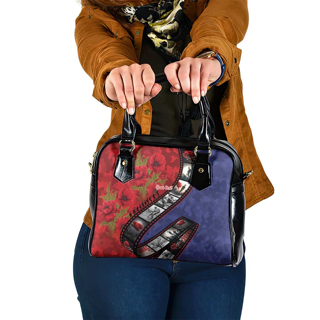 Personalised ANZAC Spirit 1915-2026 Filmstrip Tribute Shoulder Handbag Lest We Forget 25 April LT9 One Size Red - Polynesian Pride