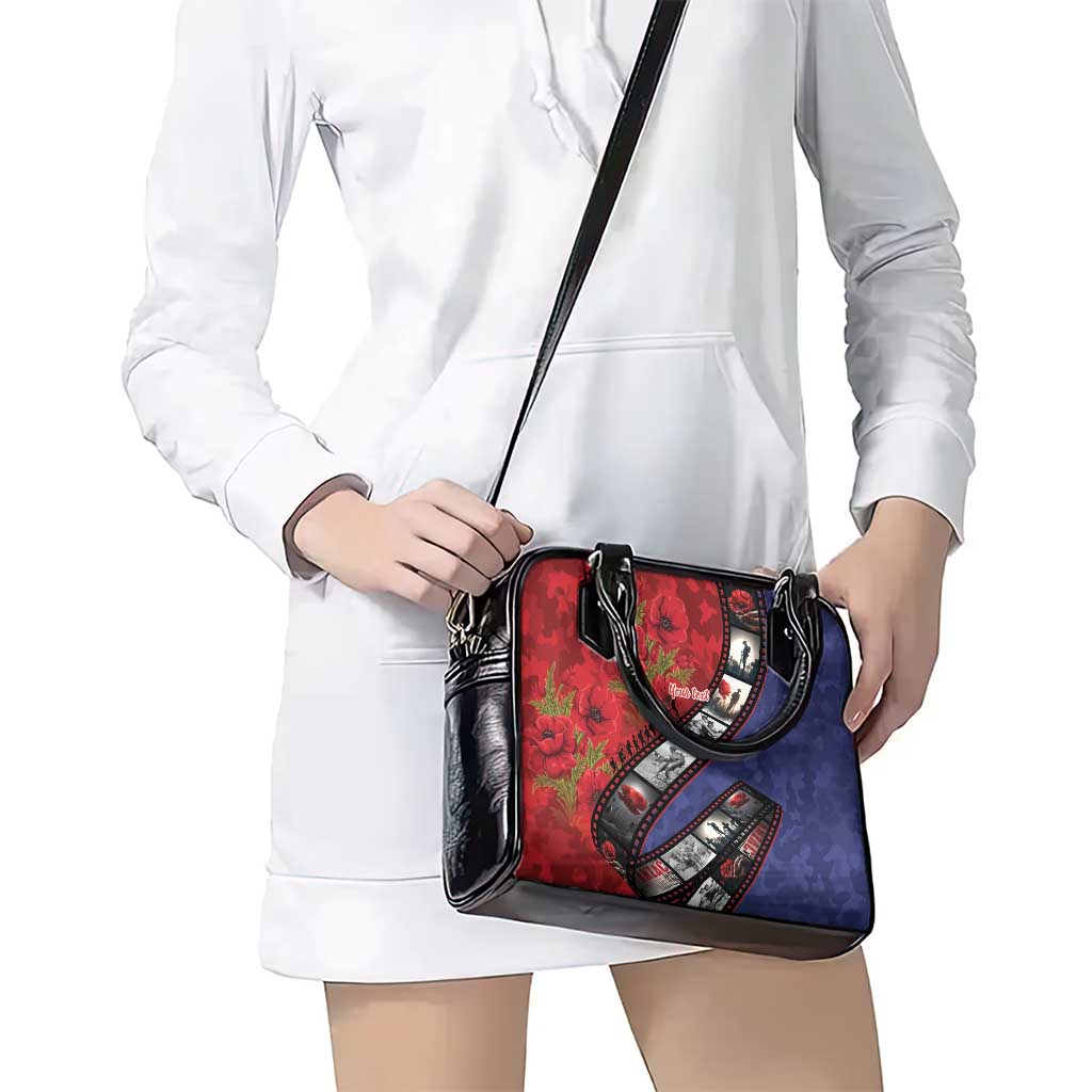 Personalised ANZAC Spirit 1915-2026 Filmstrip Tribute Shoulder Handbag Lest We Forget 25 April LT9 - Polynesian Pride