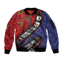 Personalised ANZAC Spirit 1915-2026 Filmstrip Tribute Sleeve Zip Bomber Jacket Lest We Forget 25 April