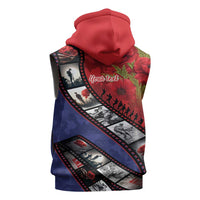 Personalised ANZAC Spirit 1915-2026 Filmstrip Tribute Sleeveless Hoodie Lest We Forget 25 April