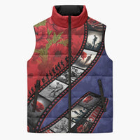 Personalised ANZAC Spirit 1915-2026 Filmstrip Tribute Sleeveless Puffer Jacket Lest We Forget 25 April