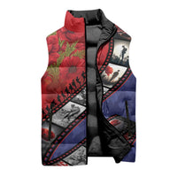 Personalised ANZAC Spirit 1915-2026 Filmstrip Tribute Sleeveless Puffer Jacket Lest We Forget 25 April