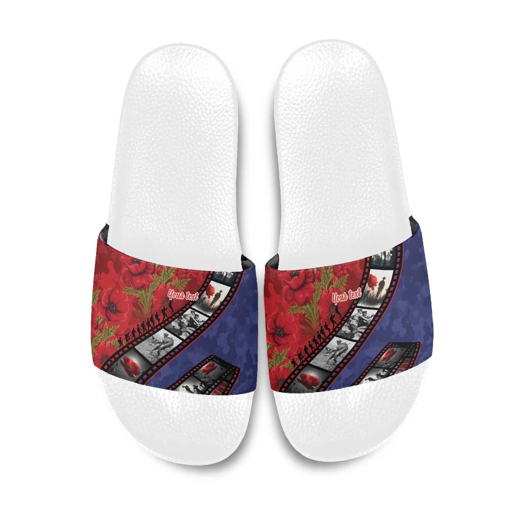 Personalised ANZAC Spirit 1915-2026 Filmstrip Tribute Slide Sandals Lest We Forget 25 April