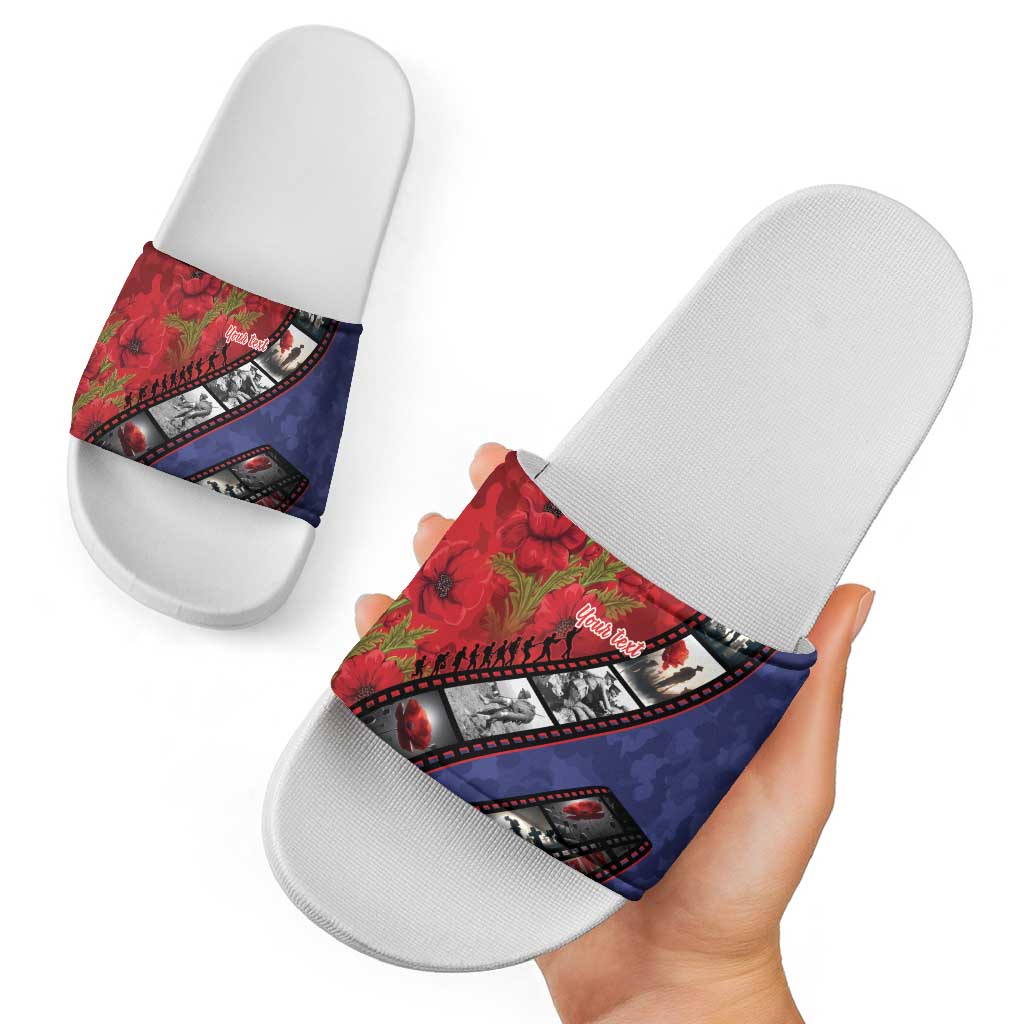 Personalised ANZAC Spirit 1915-2026 Filmstrip Tribute Slide Sandals Lest We Forget 25 April