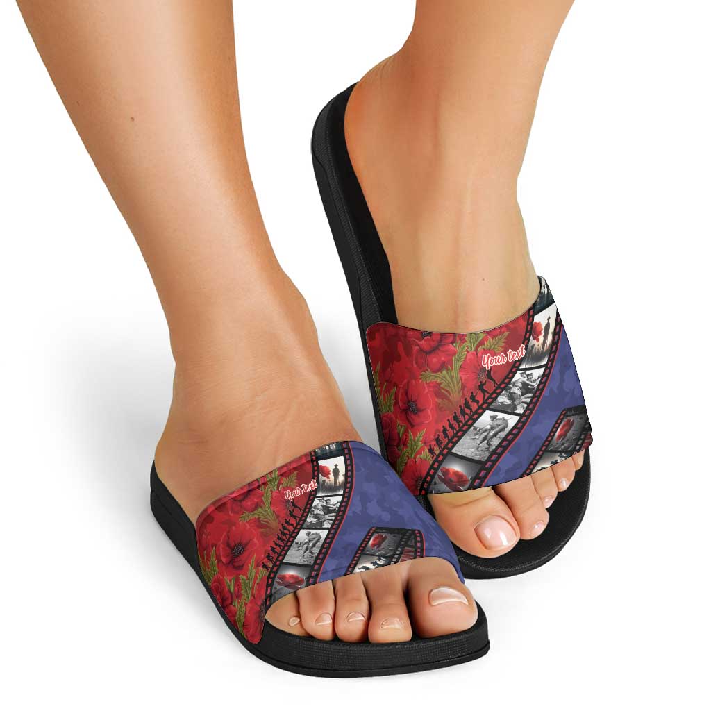 Personalised ANZAC Spirit 1915-2026 Filmstrip Tribute Slide Sandals Lest We Forget 25 April