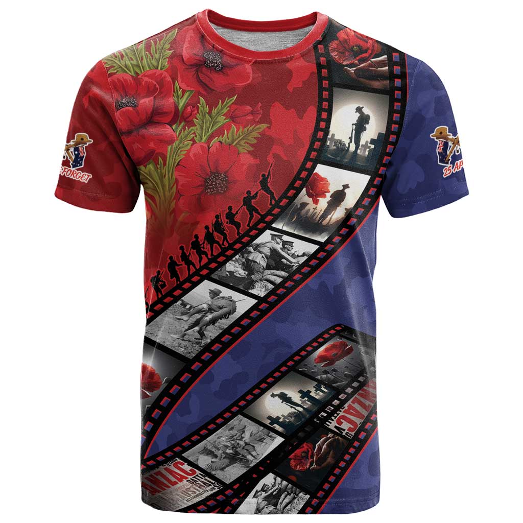 Personalised ANZAC Spirit 1915-2026 Filmstrip Tribute T Shirt Lest We Forget 25 April