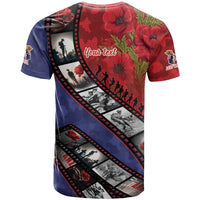 Personalised ANZAC Spirit 1915-2026 Filmstrip Tribute T Shirt Lest We Forget 25 April