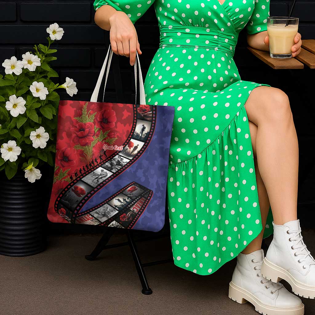 Personalised ANZAC Spirit 1915-2026 Filmstrip Tribute Tote Bag Lest We Forget 25 April
