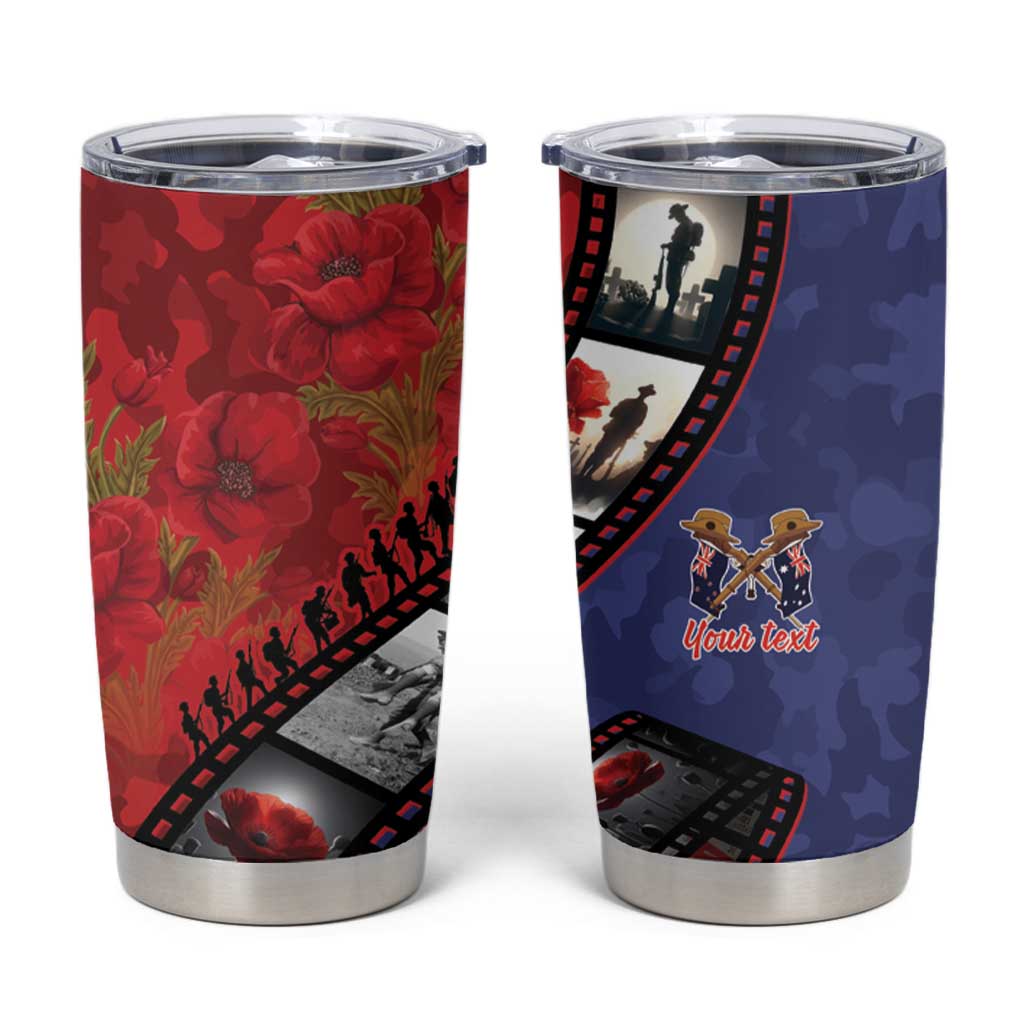 Personalised ANZAC Spirit 1915-2026 Filmstrip Tribute Tumbler Cup Lest We Forget 25 April