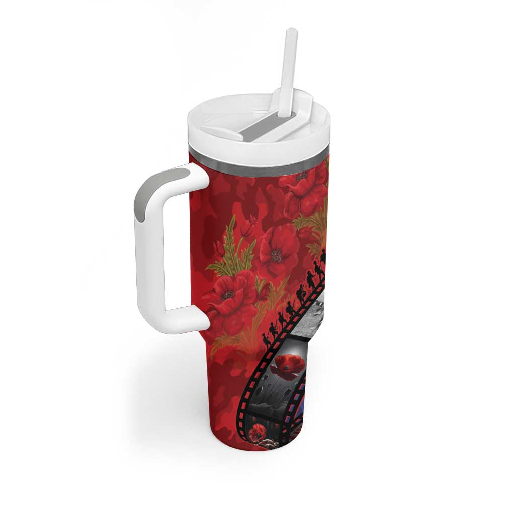 Personalised ANZAC Spirit 1915-2026 Filmstrip Tribute Tumbler With Handle Lest We Forget 25 April