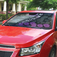 Personalised Remembering ANZAC Lest We Forget Auto Sun Shade Vintage Film Frame Memorial Purple Poppy