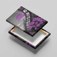 Personalised Remembering ANZAC Lest We Forget Canvas Wall Art Vintage Film Frame Memorial Purple Poppy