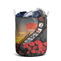 Personalised Remembering ANZAC Lest We Forget Laundry Basket Vintage Film Frame Memorial Red Poppy LT9 - Polynesian Pride
