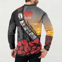 Personalised Remembering ANZAC Lest We Forget Button Sweatshirt Vintage Film Frame Memorial Red Poppy