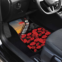 Personalised Remembering ANZAC Lest We Forget Car Mats Vintage Film Frame Memorial Red Poppy