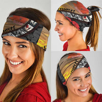 Personalised Remembering ANZAC Lest We Forget Neck Gaiter Vintage Film Frame Memorial Red Poppy LT9 - Polynesian Pride