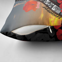 Personalised Remembering ANZAC Lest We Forget Pillow Cover Vintage Film Frame Memorial Red Poppy LT9 - Polynesian Pride
