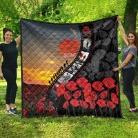 Personalised Remembering ANZAC Lest We Forget Quilt Vintage Film Frame Memorial Red Poppy LT9 - Polynesian Pride