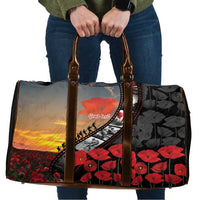 Personalised Remembering ANZAC Lest We Forget Travel Bag Vintage Film Frame Memorial Red Poppy