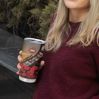 Personalised Remembering ANZAC Lest We Forget Tumbler Cup Vintage Film Frame Memorial Red Poppy
