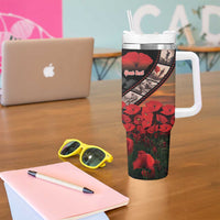 Personalised Remembering ANZAC Lest We Forget Tumbler With Handle Vintage Film Frame Memorial Red Poppy