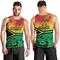 Hapi 44th Indipendens Dei Vanuatu Men Tank Top Yumi 1980 with Vanuatuan Beach Landscape
