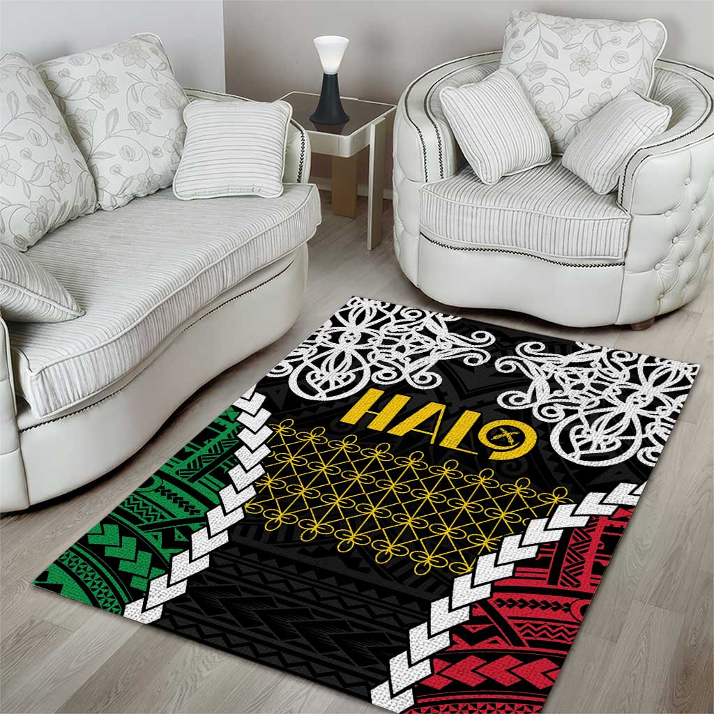 Halo Vanuatu Pride Area Rug Vanuatuan Sand Drawing Pattern