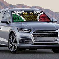 Halo Vanuatu Pride Auto Sun Shade Vanuatuan Sand Drawing Pattern LT9 - Polynesian Pride