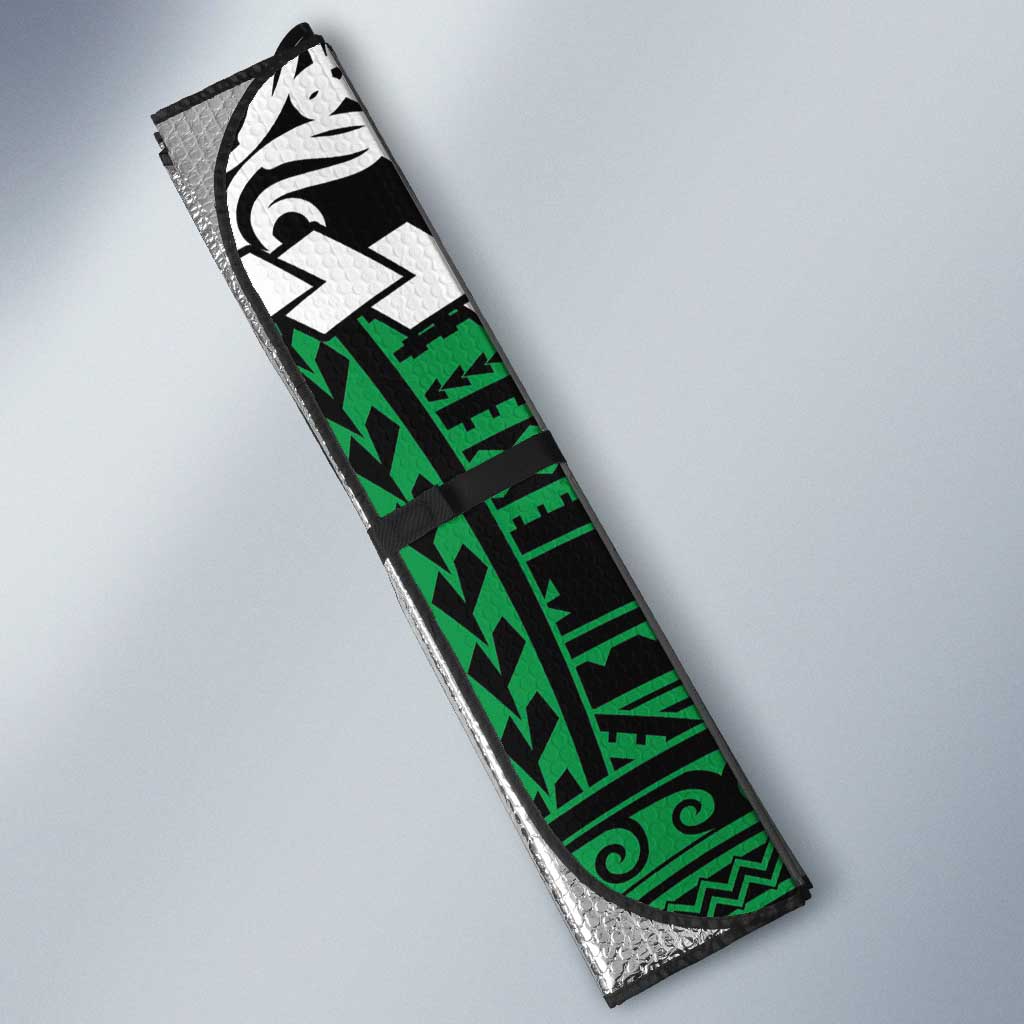 Halo Vanuatu Pride Auto Sun Shade Vanuatuan Sand Drawing Pattern LT9 - Polynesian Pride