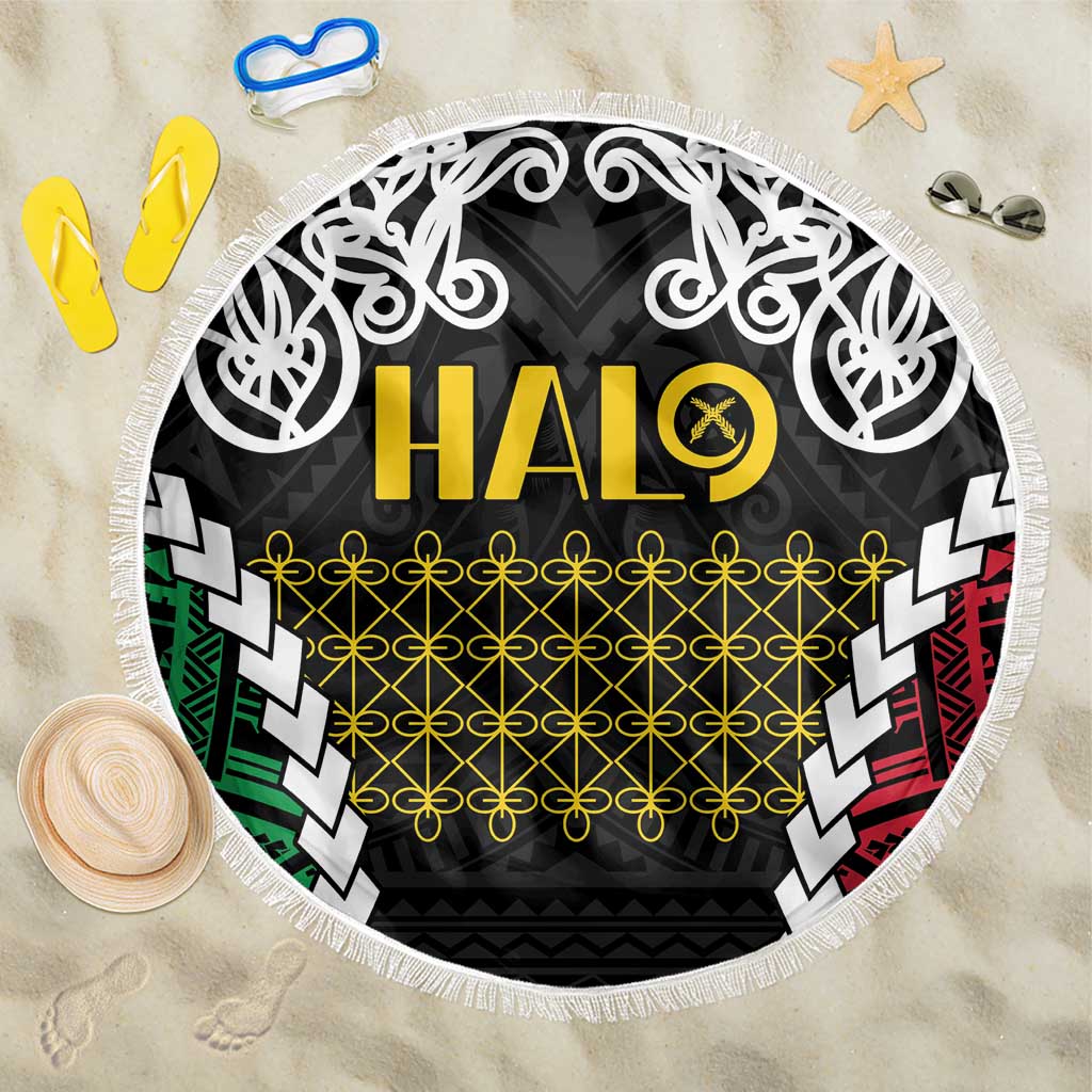 Halo Vanuatu Pride Beach Blanket Vanuatuan Sand Drawing Pattern