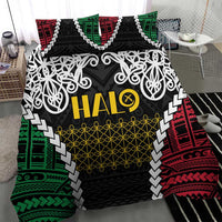 Halo Vanuatu Pride Bedding Set Vanuatuan Sand Drawing Pattern