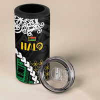 Halo Vanuatu Pride 4 in 1 Can Cooler Tumbler Vanuatuan Sand Drawing Pattern