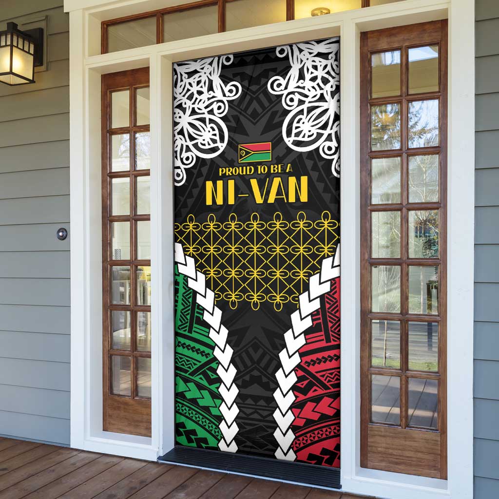Halo Vanuatu Pride Door Cover Vanuatuan Sand Drawing Pattern - Polynesian Pride