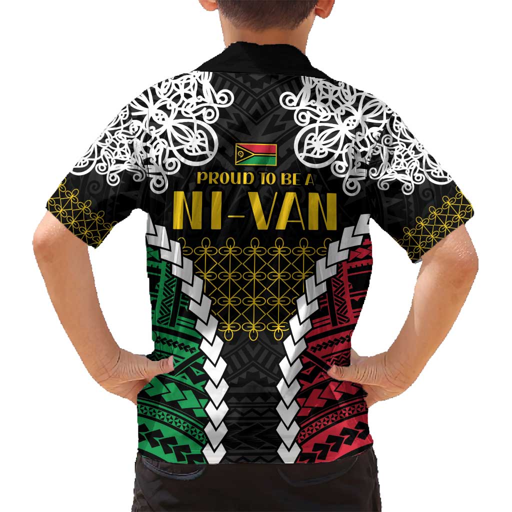 Halo Vanuatu Pride Family Matching Off Shoulder Short Dress and Hawaiian Shirt Vanuatuan Sand Drawing Pattern LT9 - Polynesian Pride
