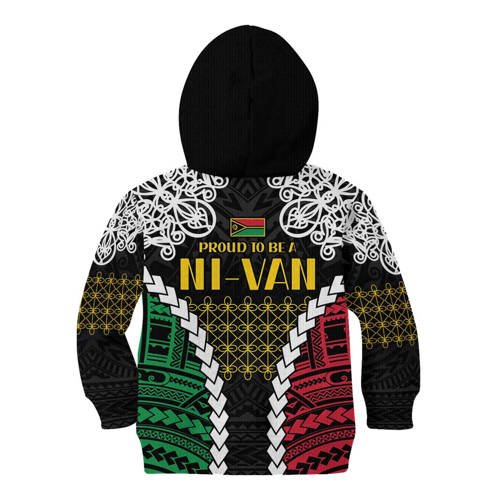 Halo Vanuatu Pride Kid Hoodie Vanuatuan Sand Drawing Pattern LT9 - Polynesian Pride