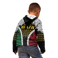 Halo Vanuatu Pride Kid Hoodie Vanuatuan Sand Drawing Pattern LT9 - Polynesian Pride