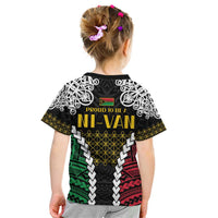 Halo Vanuatu Pride Kid T Shirt Vanuatuan Sand Drawing Pattern LT9 - Polynesian Pride